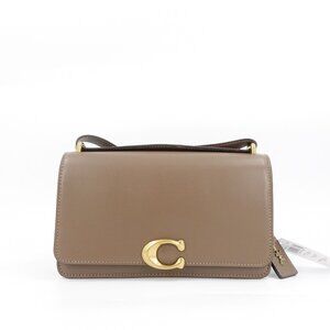 Coach Bandit Leather Shoulder Bag Dark Stone Gray OS